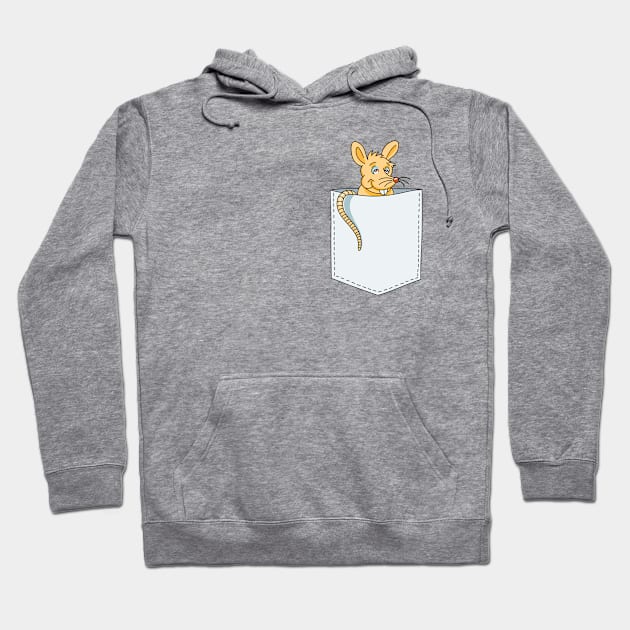 Mouse Rat in Pocket Hoodie by AVEandLIA